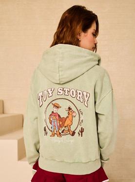 Disney Pixar Toy Story Woody & Bullseye Cropped Zippered Hoodie, , hi-res